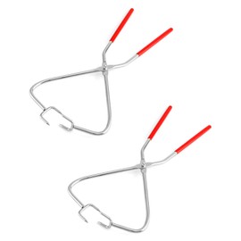 QWORK Sculpture Dipping Tong, 2 Pack Stainless Steel Clay Sculpture Tongs Glazing Tools, Pottery Clay Sculpture Tool Pliers for Clay Modeling Sculpturing