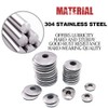 Hilitchi 270-Pcs #6#8#10#12 Stainless Steel Neoprene EPDM Bonded Sealing Gasket