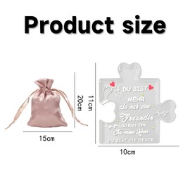 1 Piece Acrylic Engraved Puzzle with 1 Piece Storage Bag, Friendship Thank You Gift, Best Female Friend Gift, Puzzle Ornament, Room Decoration