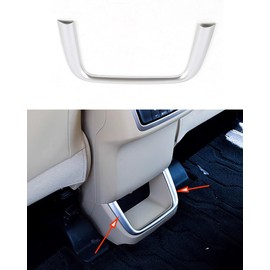 ANUNFRRE Car Accessories Fit for Toyota Highlander 2014-2019 ABS Interior Rear Storage Box Cover Trim 1PC Set （Matte Silver）