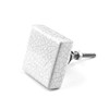 ETHNICITI Square White Crackle 40mm Ceramic Door Knobs Vintage Shabby