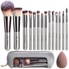 BS-MALL Travel Makeup Brush Set BS-MALL 14 Pieces 1 Sponge