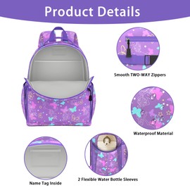 gdhiybf Butterfly Unicorn Kids Backpack For Girls Water Resistant Schoolbags For Elementary Primary School Students Girl Backpacks Cute Travel Bag Gifts For Kids