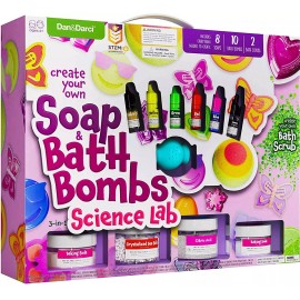 Dan&Darci Soap & Bath Bomb Making Kit for Kids, 3-in-1 Spa Science Kit