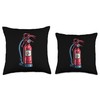 Fire Extinguisher BW Fire Extinguisher Throw Pillow, 16x16, Multicolor