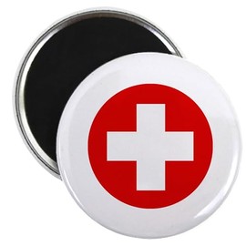 CafePress First Aid Kit Magnet 2.25" Round Magnet, Refrigerator Magnet