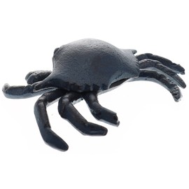 Top Brass Blue Crab Key Hider Figurine - Cast Iron with Secret Compartment - Indoor Trinket Box/Outdoor Garden Statue