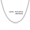 REHANDLE 2mm Silver Tennis Necklace for Women 14K Gold Plated