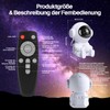 Astronaut Projektor 9 Sternenhimmelmodi, Sternenhimmel Projektor 2 Sternenlichtmodi (per Fernbedienung