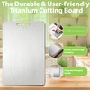 Titanium Cutting Boards for Kitchen - 100% Pure Double-Sided Food