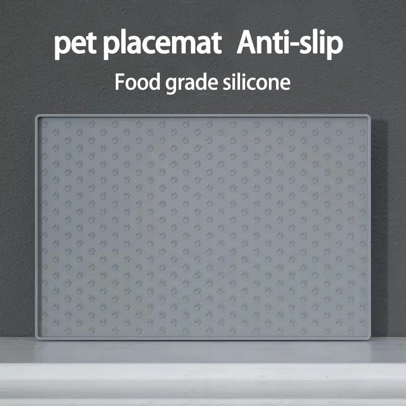 Silicone Pet Food Mat – Waterproof Dog Bowl Mat, Non