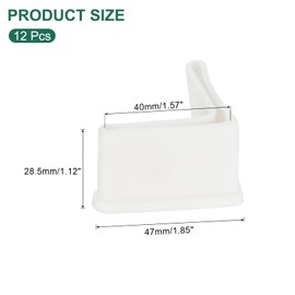 uxcell 12 Pcs 1.57" x 1.57" Rubber Foot Pads Covers, L Shaped Furniture Angle Pads Leg Caps End Covers Floor Protector Anti-Slip Angle Iron for Shelving, White