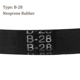 Kozelo B-28 Rubber V-Belts - [28 Inch Pitch Girth] Wrapped B Section Industrial Power Drive Belt for Transmission Use, 5/8 Inch Width 13/32 Inch Thick