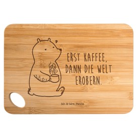 Mr. & Mrs. Panda Bamboo Chopping Board Bear Coffee Gift Bears Chopping Board Wooden Chopping Board Wooden Board with Engraving