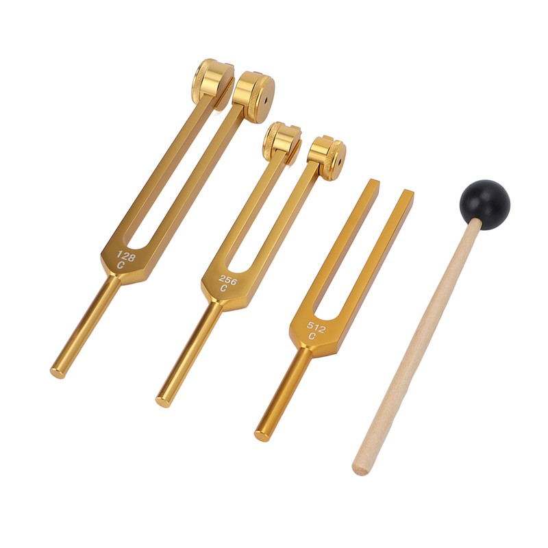 3 Pcs Aluminium Alloy Tuning Fork Set 128 256 512Hz