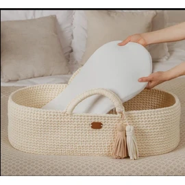 BUY ALL HERE Baby Mattress for Pram & Moses Basket – HQ Foam - Water Resistant & Removable Quilted Cover | Hypoallergenic | Size 70 x 30 x 04 CM