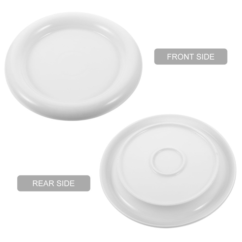MAGICLULU 1pc Ceramic Salad Dish White Dinner Plate Ceramic Breakfast