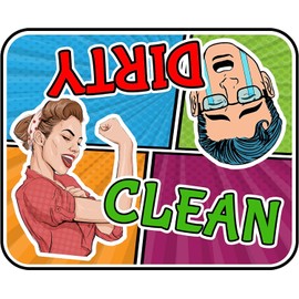 Dishwasher Magnet | Clean Dirty | Anime Cartoon Vintage | Household Magnets Kitchen Home Decoration | Ideal Comic