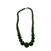 Natural Emerald Gemstone Graduated Round Beaded Necklace