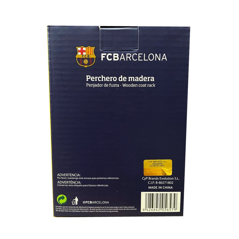 Futbol Club Barcelona Wall Hook Wood (CYP Imports GP-01)