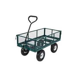 Steel Yard Cart: 800-LB Capacity, 38" x 20" Mesh Bed