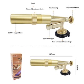 Torch burner LAIWEI 8016 Metal multi-purpose kitchen lighter Ideal for creamy puddings, desserts and baking - butane gas free