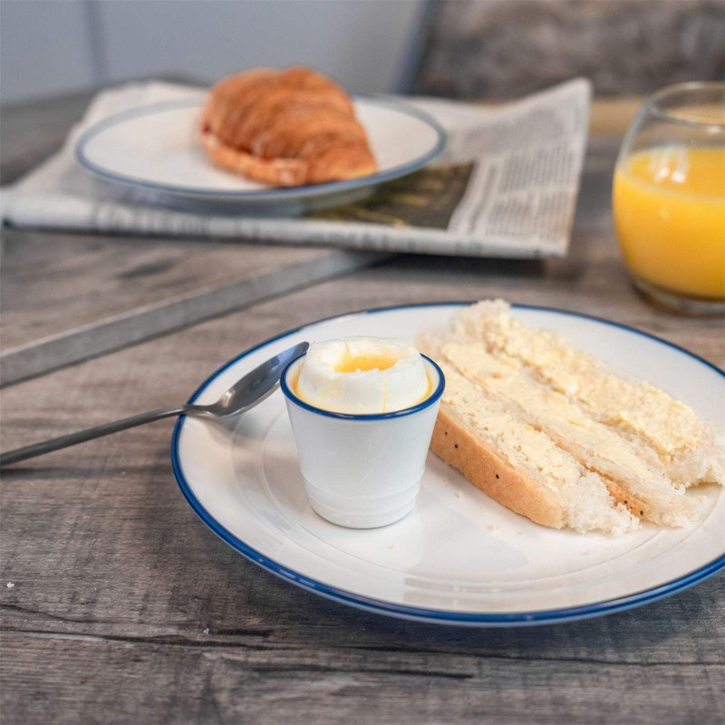 Nicola Spring Country Farmhouse White Breakfast Egg Cup Set with