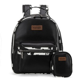 Montana West Wrangler Cow Print Backpack Cute Daypacks Large Bookbag Purse for Women