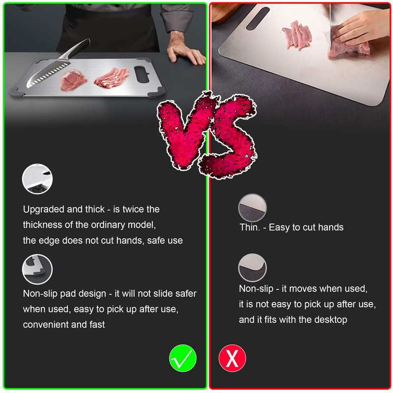 Titanium Cutting Board, 2026 New Upgrade 100% Pure Titanium Cutting