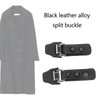 LT Easiyl 4 Pairs Black Metal Leather Clasp Fasteners PU