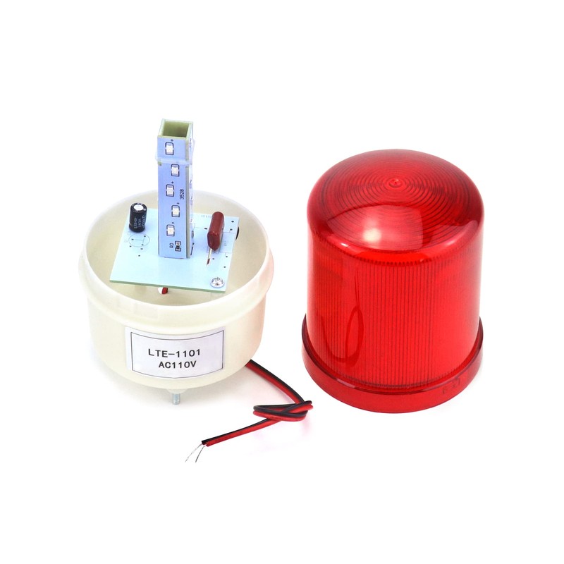 QWORK Industrial LED Rotating Strobe Beacon Warning Lights, 4 Pack