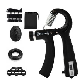 AYZZEL Hand Grip Strengthener Kit, Forearmour Hand Grip Set, Finger Strengthener Grip, Adjustable Resistance Hand Exercises For Grip Strength With Counter Pack of 5 Hand Exercisers For Strength Therapy