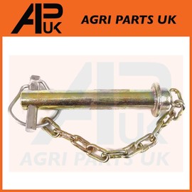 Tractor Top Link Pin & Linch Pin + Chain 19mm x 92mm Cat 1 Linkage Lynch Toplink