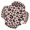 Paños de cocina con estampado de leopardo rosa y negro,
