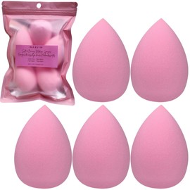 5 PCS Makeup Sponge Set, Soft & Bouncy Makeup Blender For Everyday Easy Flawless Makeup Application, High Quality Classic Teardrop Shape