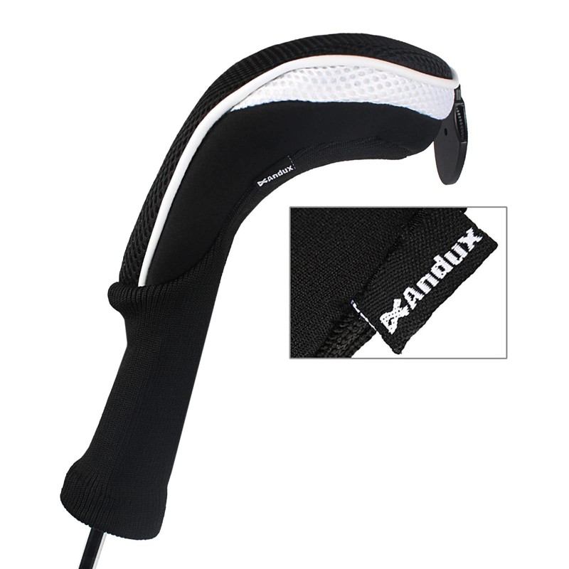 Andux Long Neck Golf Hybrid Club Headcovers with Interchangeable Number