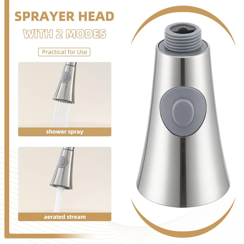 Angle Simple Kitchen Faucet Head Replacement, G 1/2 or 13/16