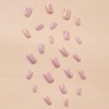 Pink Aurora Press on Nails Short Square Fake Nails Pink