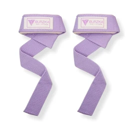 BURZKA Straps Gym Uso Rudo Correas Reforzadas Mujer Colores para Levantamiento de Pesas Culturismo Entrenamiento de Fuerza (Lavanda)