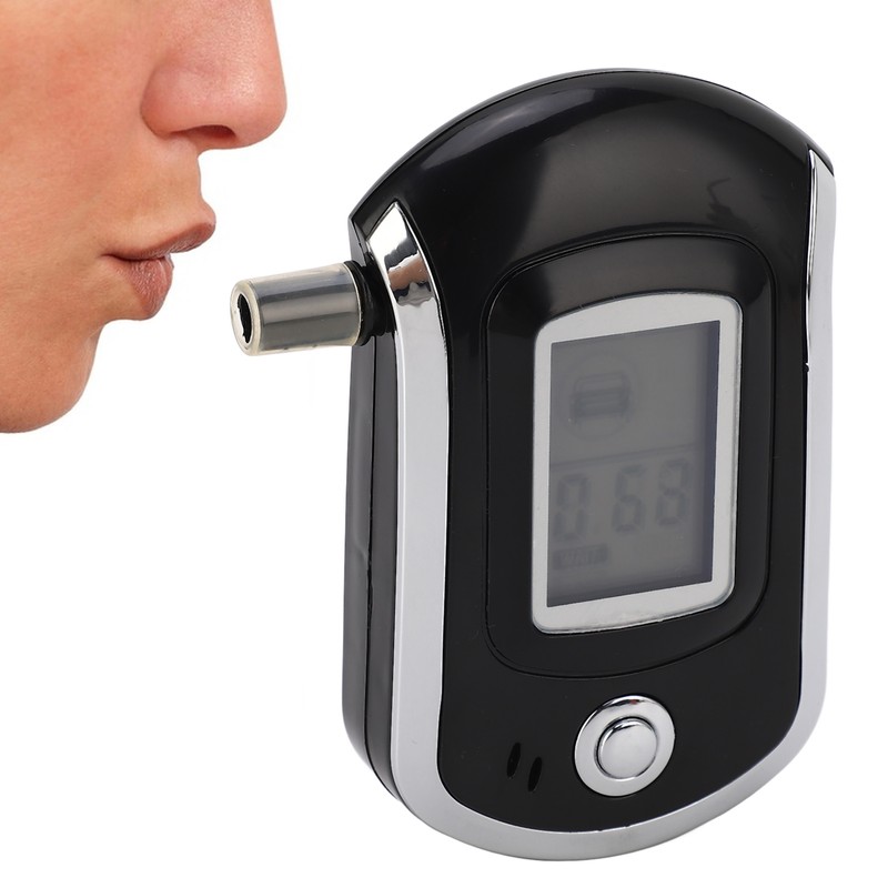 Digital Display Breath Tester Air Blowing Portable Drunk Detector with