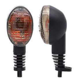 motoparty Motorcycle Turn Signals For KAWASAKI EX250R NINJA 250R KLX250S KLX250SF VN650 Vulcan S Front/Rear Turn Signal Indicator Light Blinker Lamp Motorcycle, (Smoke Shell)