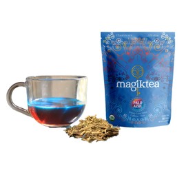 Palo Azul Loose Leaf Tea - 30 Cups Organic Fluorescent Blue Tea, Alkaline Herbal Infusion for Kidney & Liver Detox, Caffeine-Free Kidneywood Tea, Antioxidant Rich & Natural pH Balance - 100% Pure