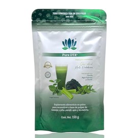 Clorofila en polvo Espirulina Menta Hierbabuena 150 g DTX Pure Health