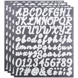 Silver Foil Letter Number Stickers for Scrapbooking, 4 Sheets 2.5cm Alphabet Number Stickers for Crafting Mailbox Decorating Business Address Number Window