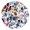 50 Pcs Ski Stickers,Skiing Graffiti Stickers,Vinyl Waterproof Sticker for Kids