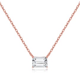 Cosie Lily Women's Necklace 925 Sterling Silver Chain in 14K Gold Plated / Rose Gold Plated / White Jewellery for Women Christmas Anniversary Birthday Gifts, Gold, Zircon