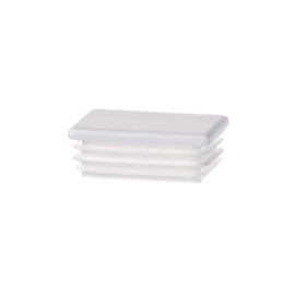 Round Plastic Plugs / Lamellar Plugs / Push-in Caps, white, rectangle tubing cap