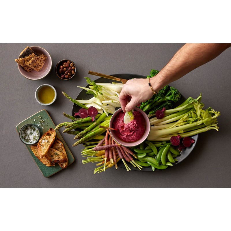 BITZ 10cm Diameter Stoneware Bowl Snack Bowl Grey/Light Red