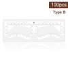 100pcs Airbrush Eyebrow Sticker Precision Brow Mapping Tool Self-adhesive Accurate