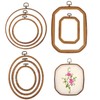 YOFAPA 9 Pcs Embroidery Hoops, Flexible Round Cross Stitch Hoops,